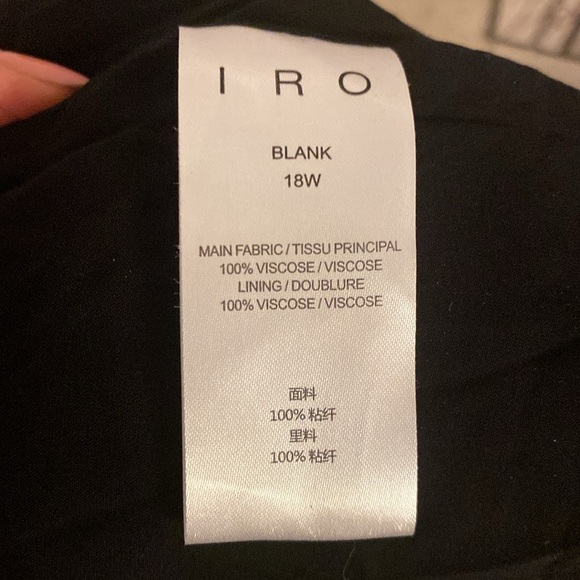 IRO Pink and Blue Asymmetrical Ruched Long Sleeve Dress size 36 - Picture 10 of 11